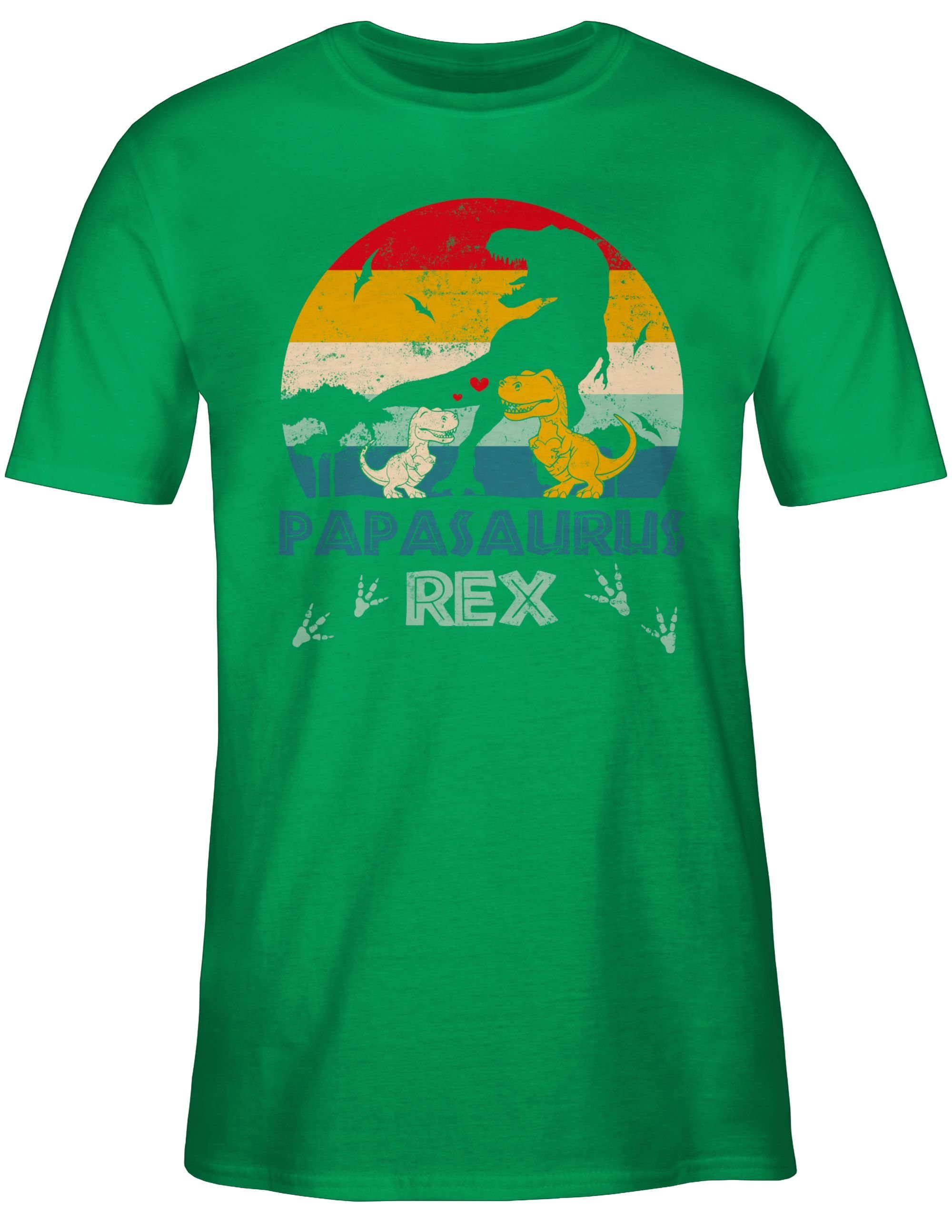 Rex Papa - Bester Geschenk Shirtracer für Papa Grün T-Shirt Papi Saurus Geschenk Dino Vatertag 02 Vater Papasaurus