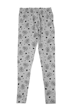 United Labels® Schlafanzug Disney Minnie Mouse Schlafanzug Damen Pyjama Set Langarm Weiß/Grau