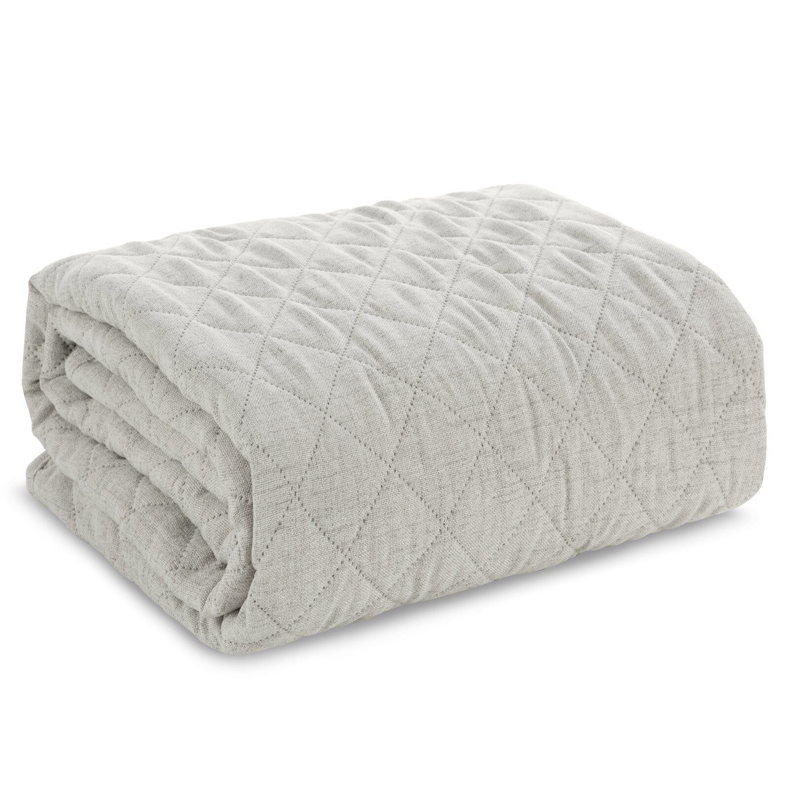 Eurofirany Tagesdecke LEINOPTIK, Karomuster Steppung Doppelbett Überwurf Ei günstig online kaufen