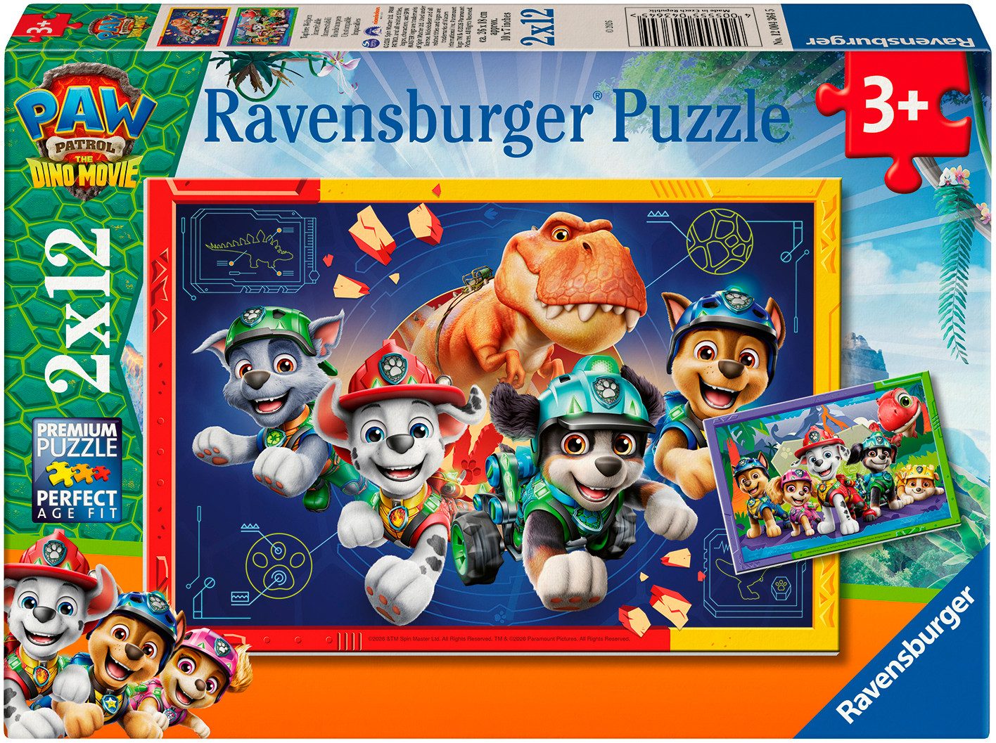 Ravensburger Puzzle Paw Patrol 3 Dino Movie, 24 Puzzleteile, Made in Europe
