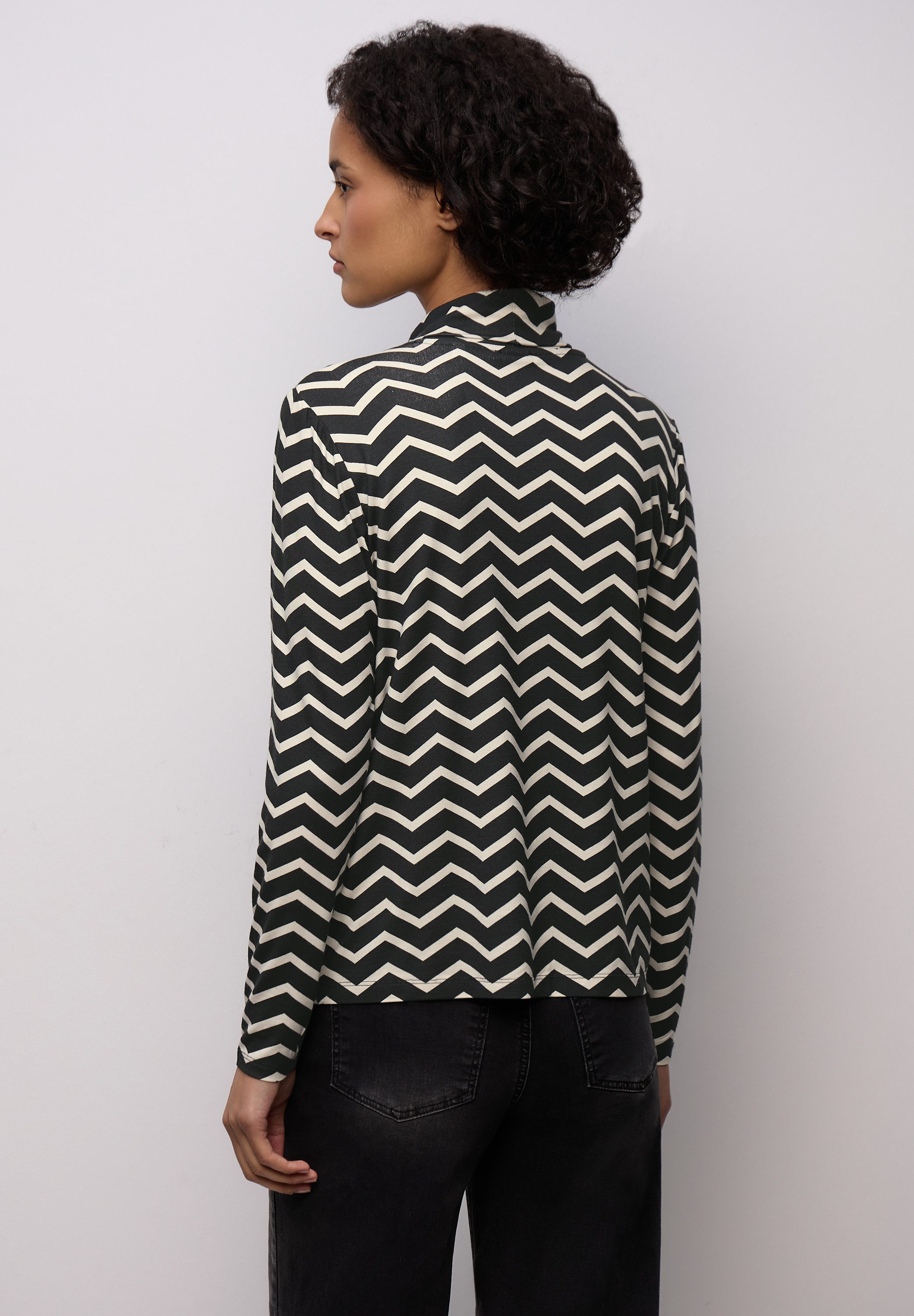 STREET ONE Rollkragenshirt mit Leoprint günstig online kaufen