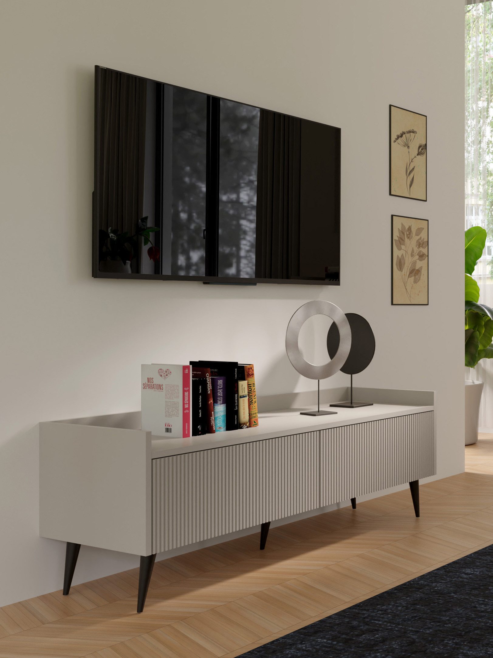 Compleo TV-Schrank klein, Breite: 121 cm, günstig online kaufen