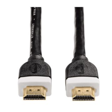 Hama High-Speed HDMI-Kabel 5m Ethernet vergoldet Video-Kabel, HDMI, (500 cm), 4K UHD Full HD TV ARC 3D 1080p HD TV LED LCD OLED vergoldete Stecker
