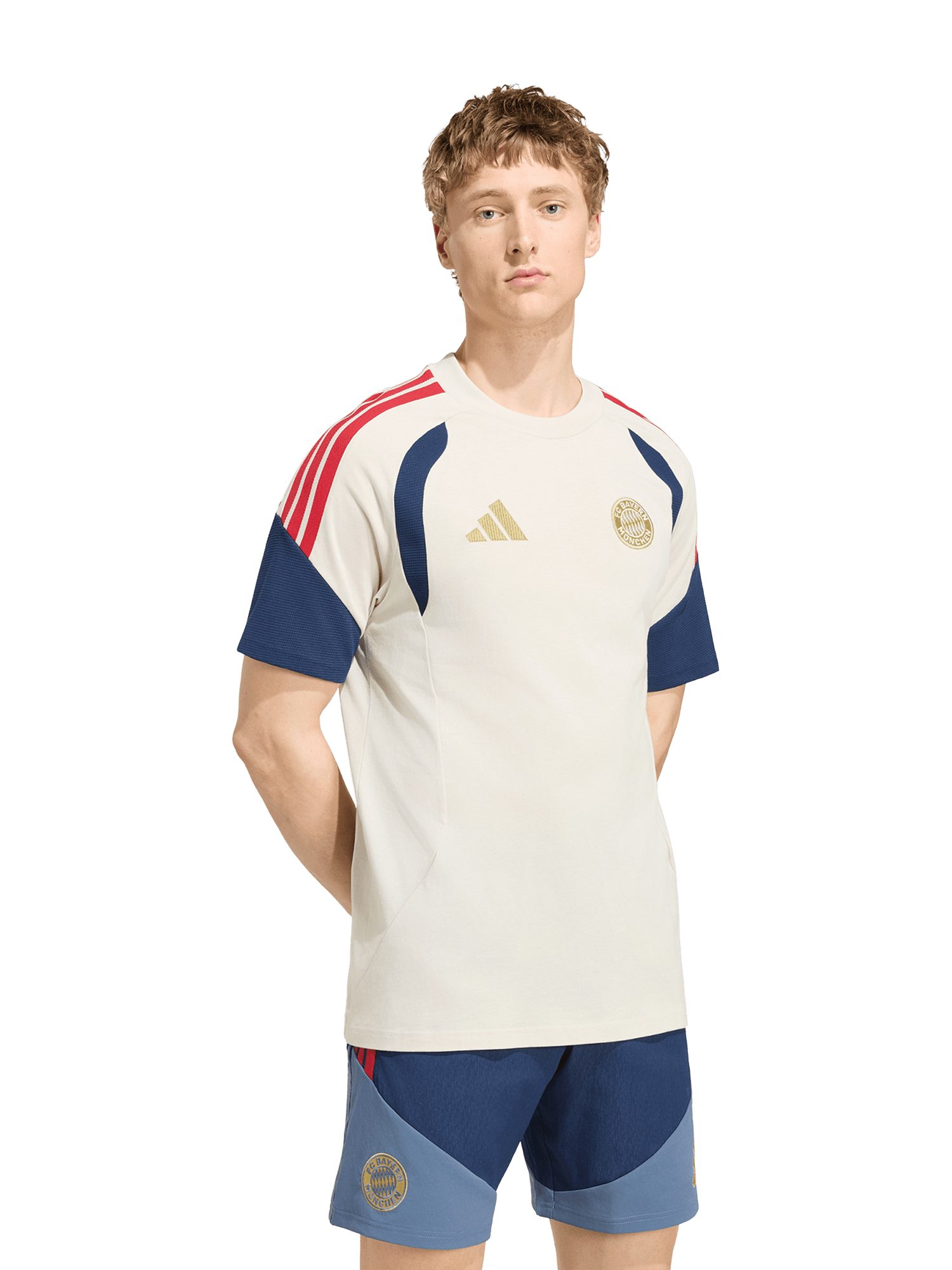 adidas Performance T-Shirt FC Bayern München, T-Shirt Teamline, Herren, Off white