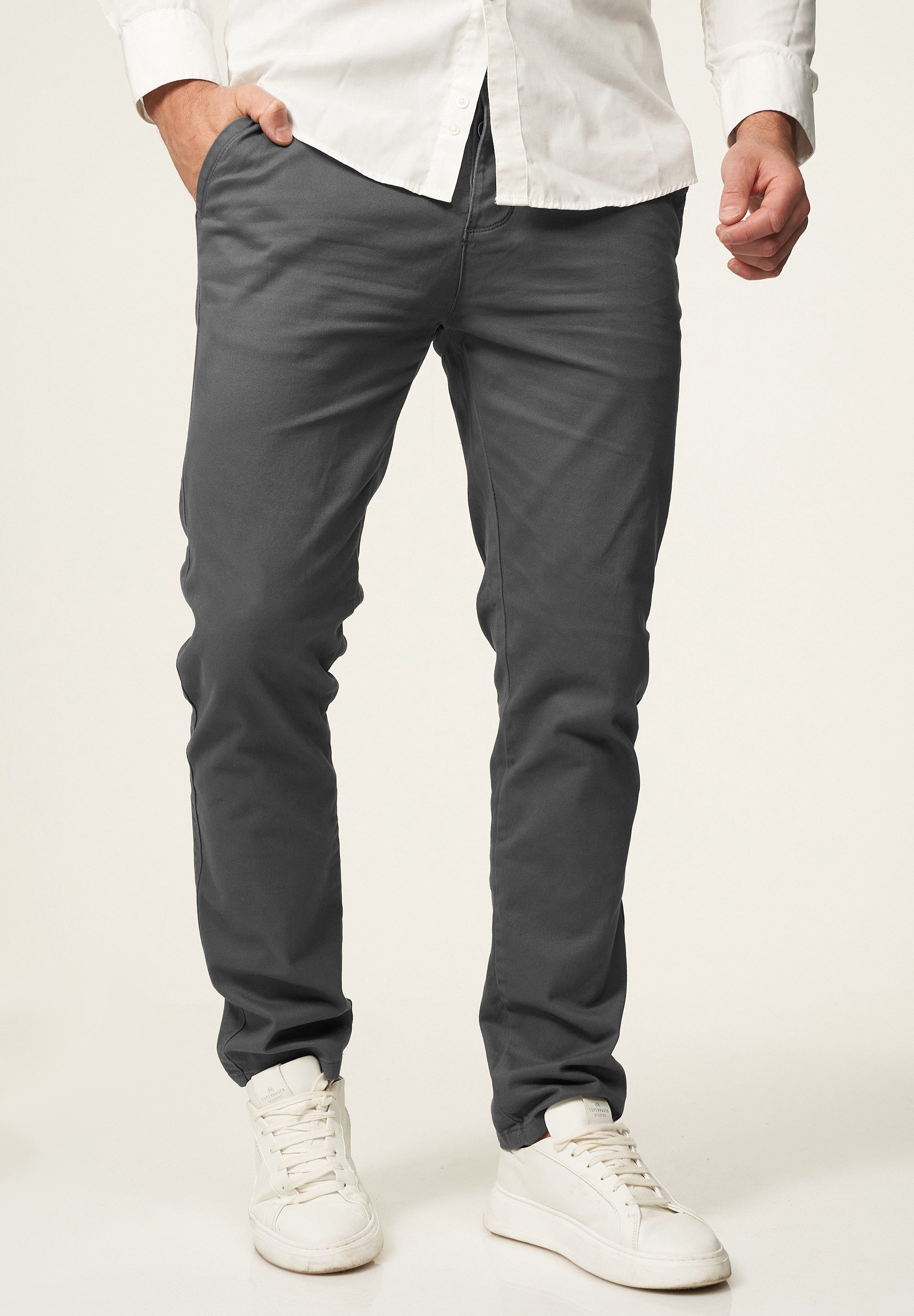 DAILY COTTON Chinohose DCPROVO Herren Chino Hose Elastische Jeans Stoffhose Slim-Fit Casual Business