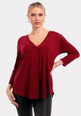 YC Fashion & Style Blusentop Oversized Long Bluse in XXL Look mit Rückenmotiv