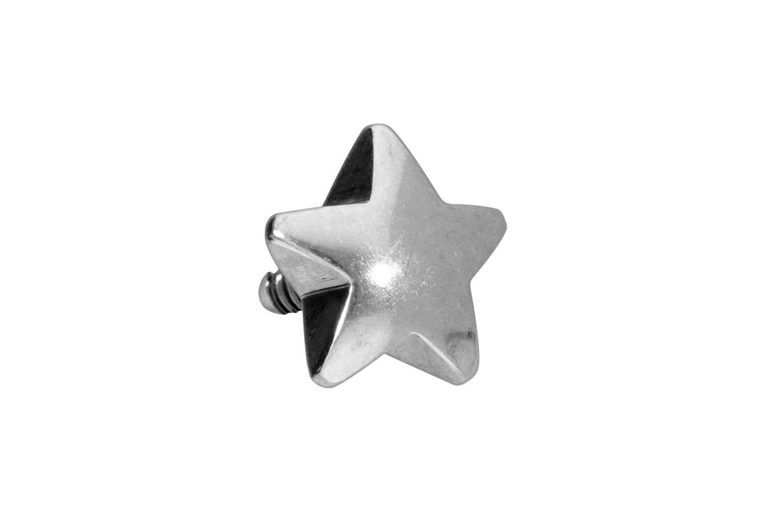 PIERCINGLINE Piercing-Set Titan Schraubaufsatz mit Außengewinde STERN (Schraub-Aufsätze, 1-tlg)