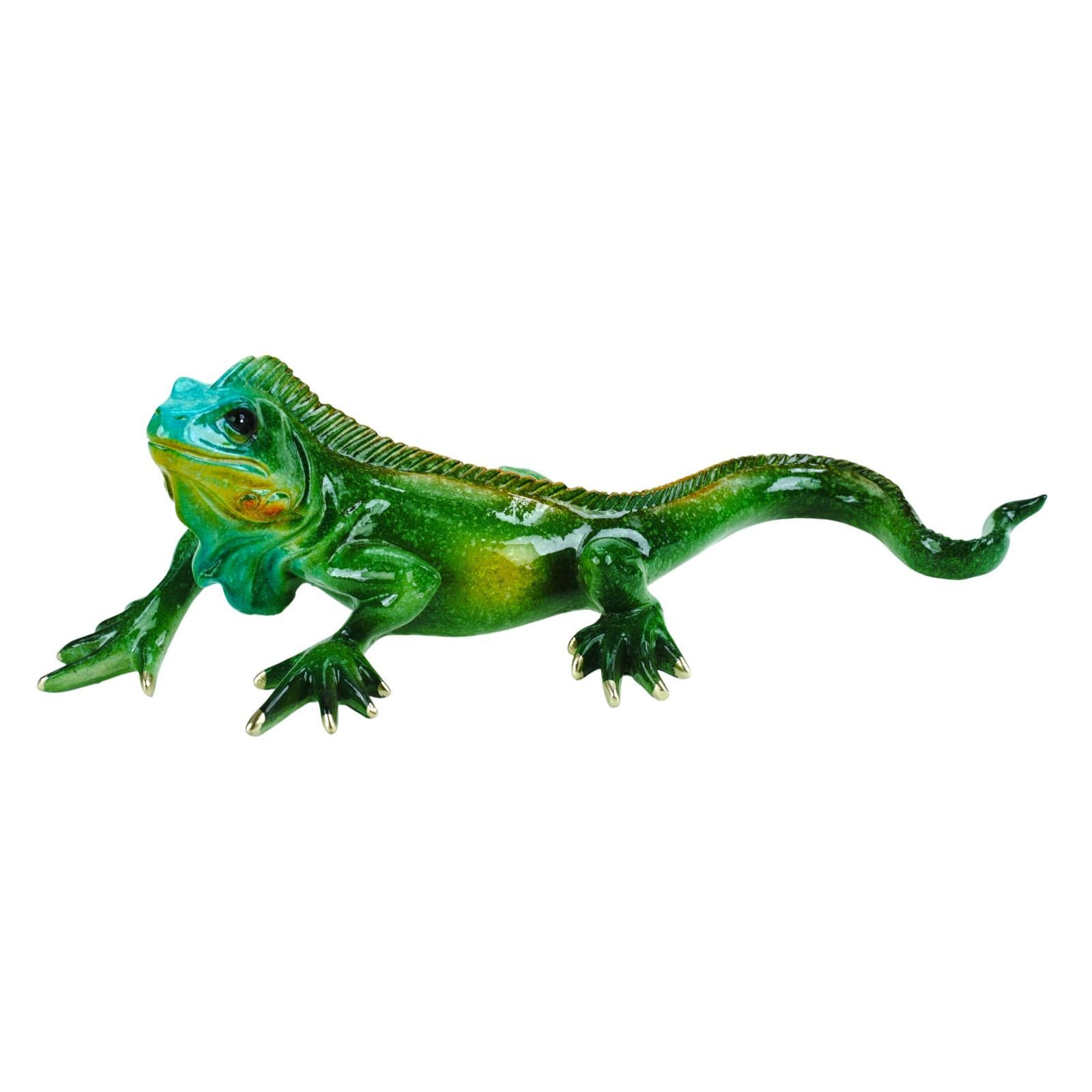 formano Sammelfigur Leguan Dekofigur Echse Figur 32 cm Kunststein Skulptur gläzend