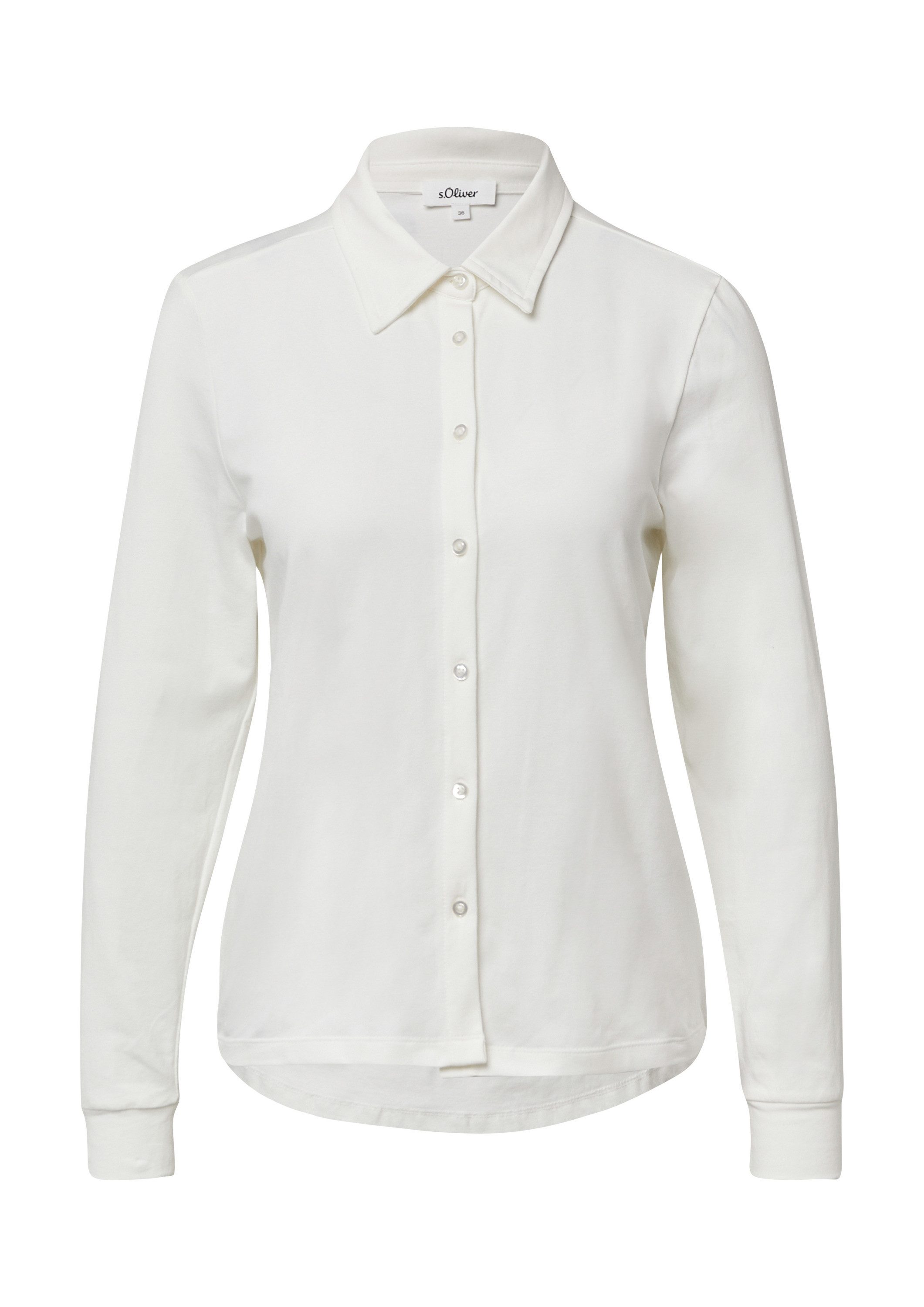 s.Oliver Langarmshirt T-Shirt Elastische Jerseybluse (1-tlg) günstig online kaufen