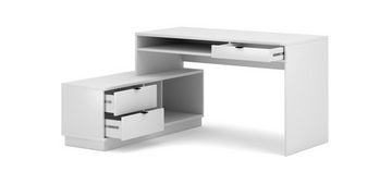VIVENTE Möbel Schreibtisch HOFIS Schreib-Eck-Kombination weiss Breite 130/120cm