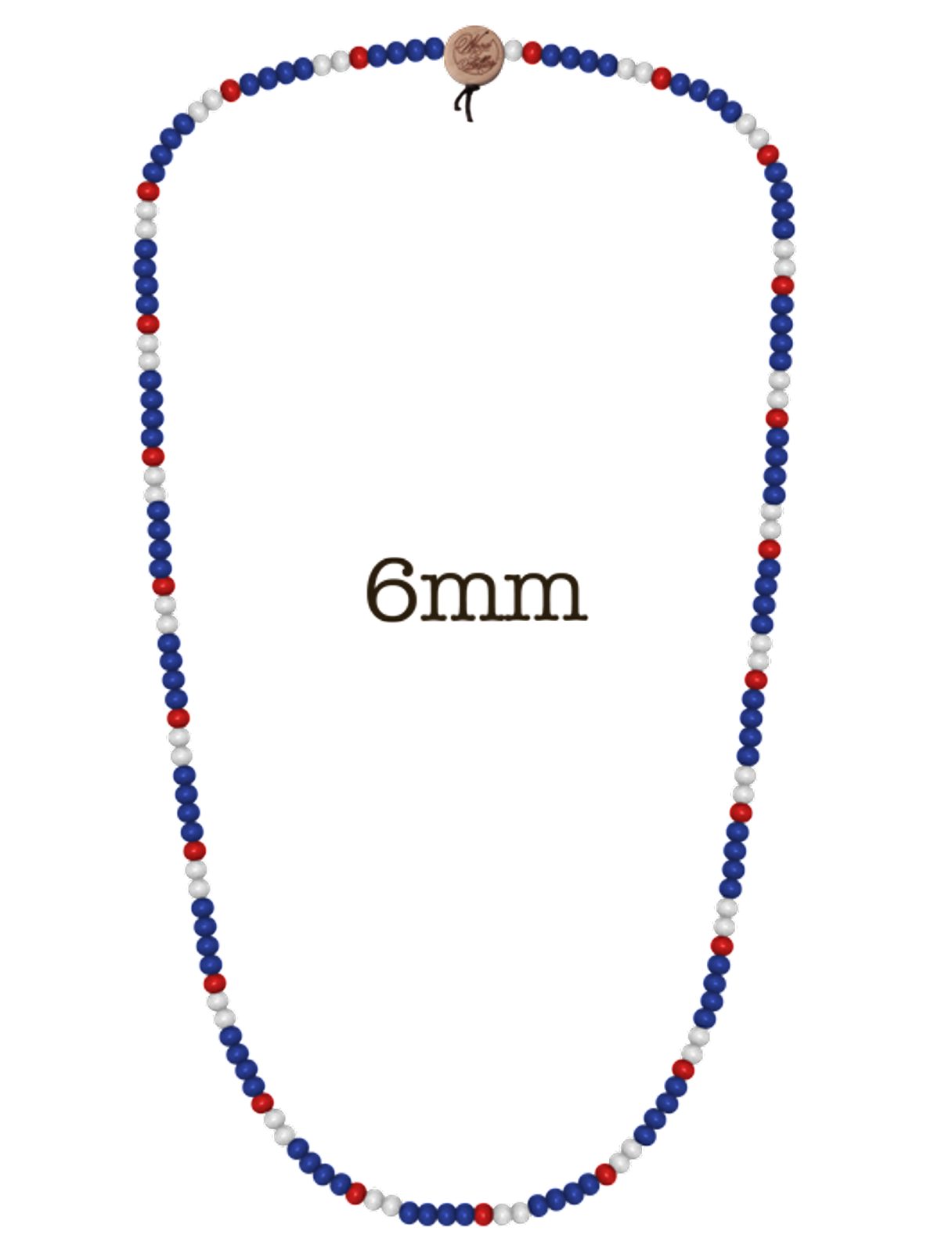 Deluxe Holz-Kette Halsband Pearl Necklace FELLAS WOOD WOOD FELLAS Mode-Schmuck schöne Blau/Rot/Weiß Hals-Schmuck