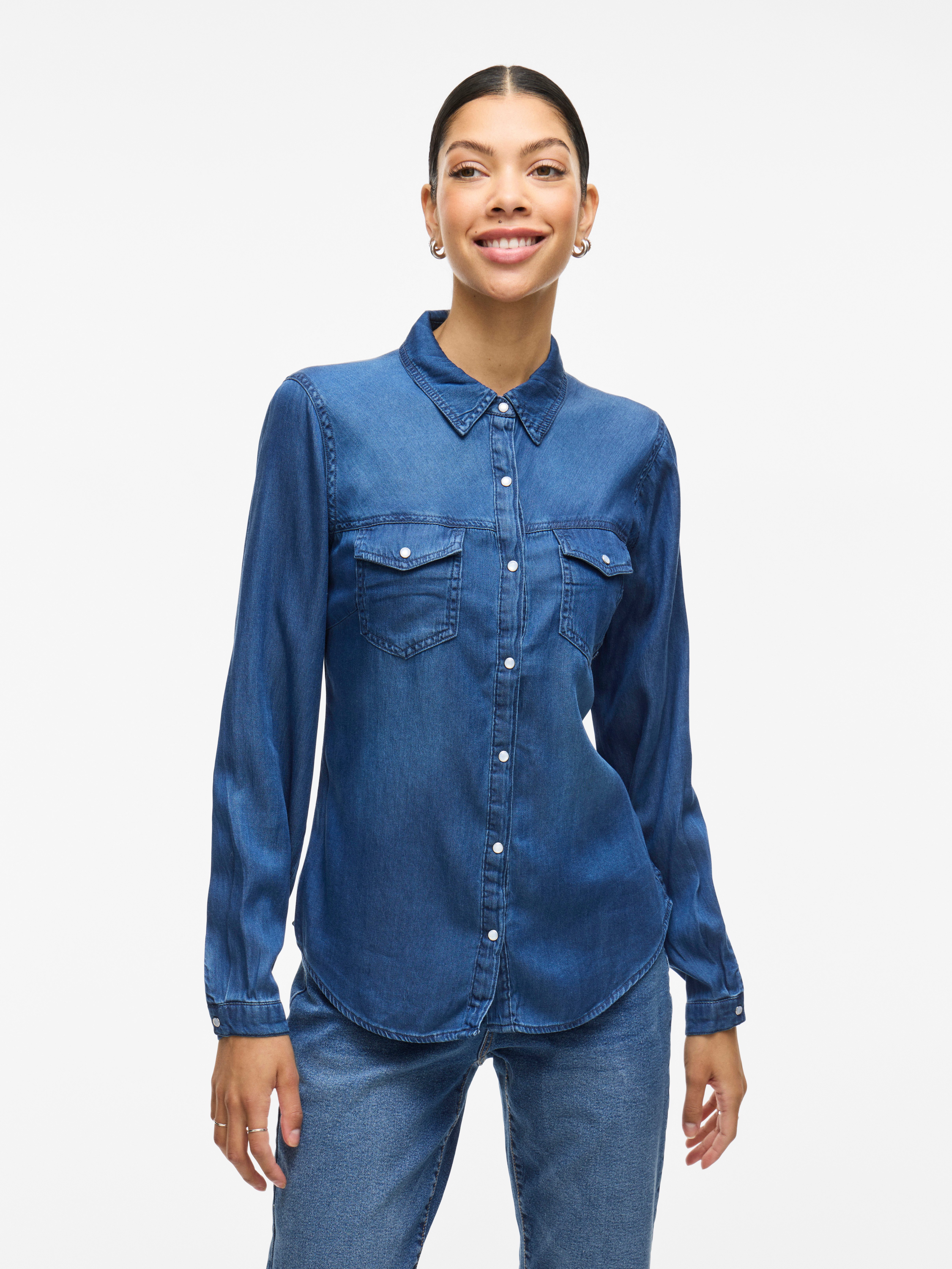 Jeansbluse VIBISTA