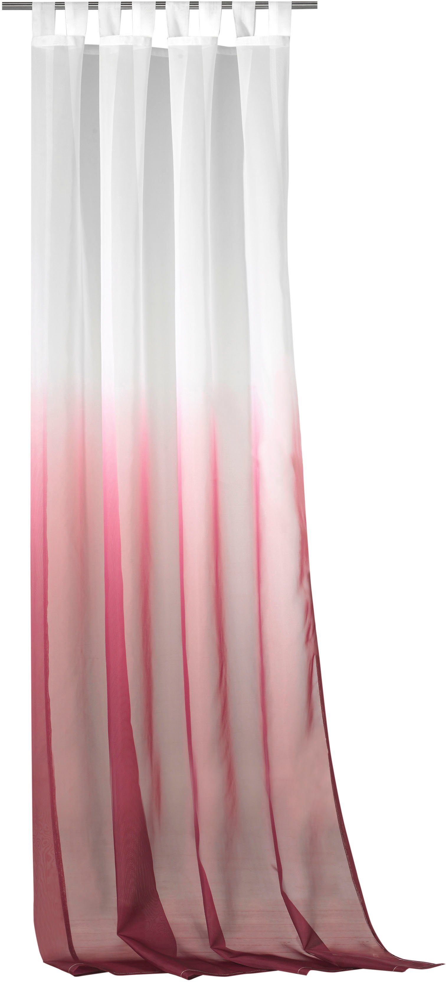 beere transparent, Vorhang Maischa, (1 St), Weckbrodt, Schlaufen Farbverlauf Voile, mit transparent