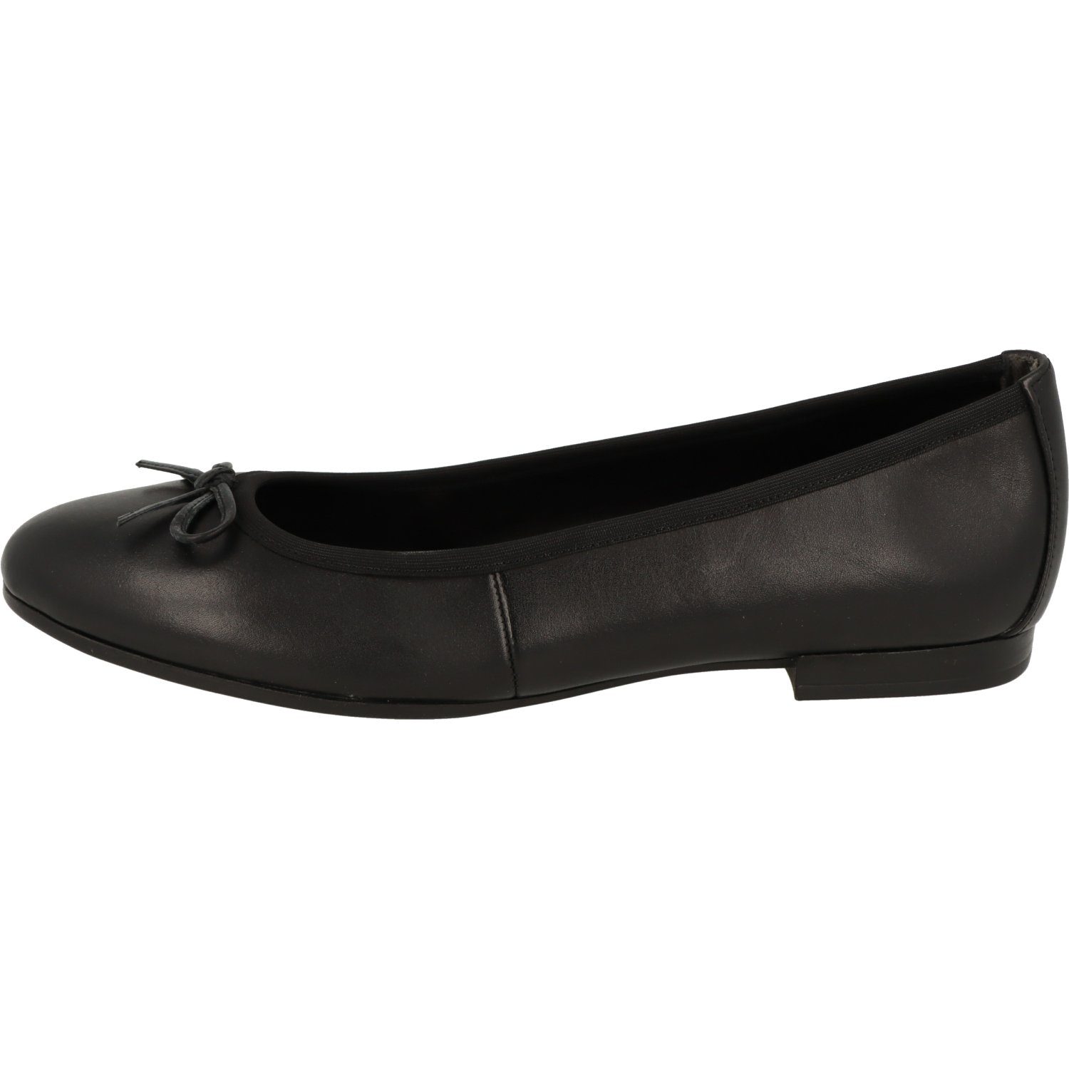Tamaris 1-22116-20 Damen Schuhe Schleife Ballerina mit Black Leder Ballerinas