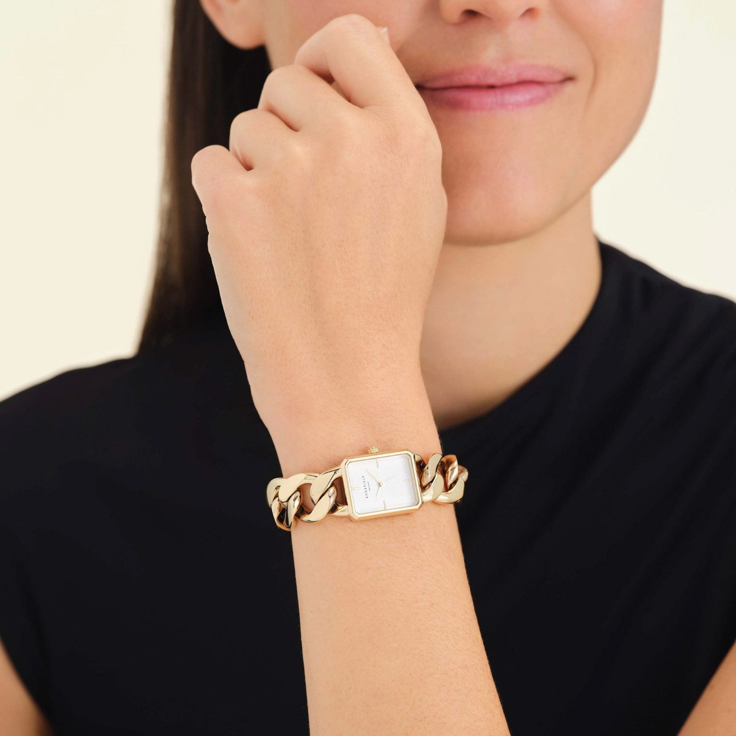 ROSEFIELD Quarzuhr Studio Octagon XS Goldfarben günstig online kaufen