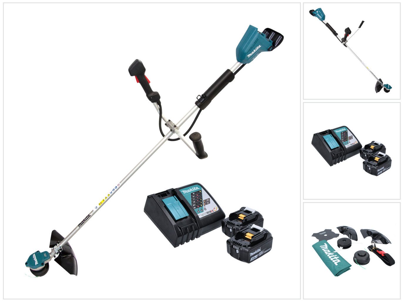Makita Akku-Rasentrimmer DUR 368 ARF 36 V (2 x 18 V) Zweihandgriff Brushless