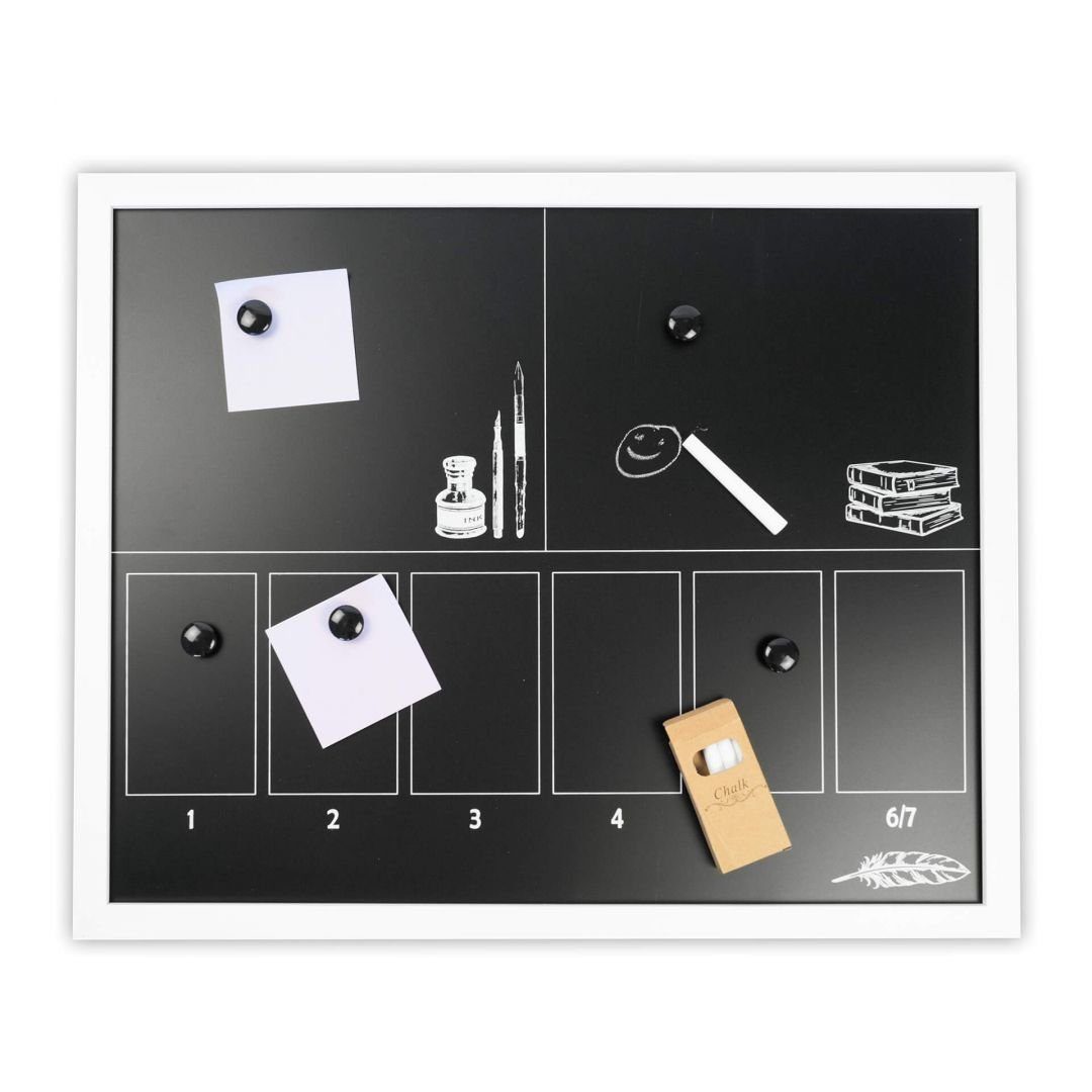 K&L Wall Art Magnettafel Kinder Wochenplaner magnetische Wandtafel Büro  Pinnwand Memoboard, (Spar-Set, 3-tlg., Notiztafel), inkl. weiße Kreide und  schwarze Magnete