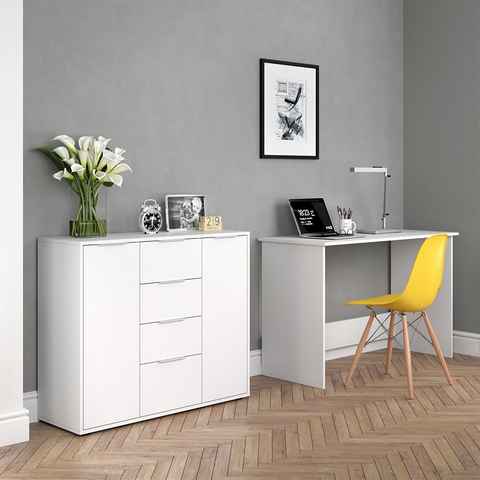 Vicco Kommode Sideboard Fernsehschrank LEON Weiß