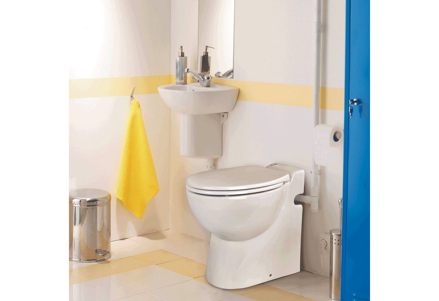 Thumbnail - Lomac Schutzwasserpumpe SFA Lomac Gestolette 1010 Keramik Stand WC Toilette mit eingebauter