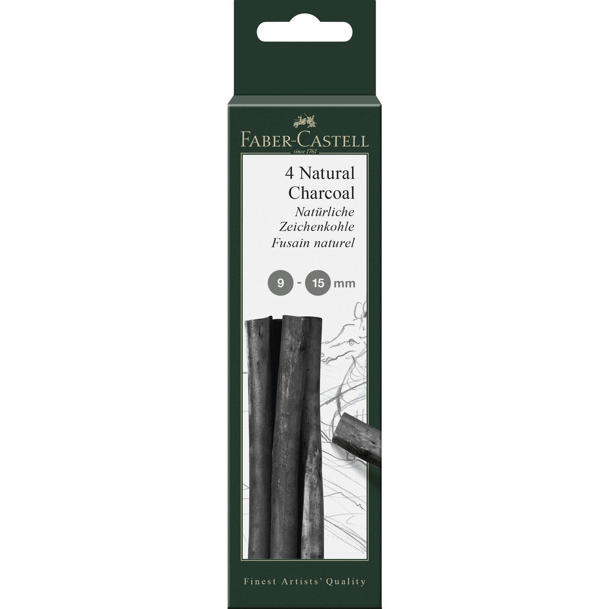 Faber-Castell Zeichenkohle FABER-CASTELL Zeichenkohle Pitt Natural Charcoal 9-15mm