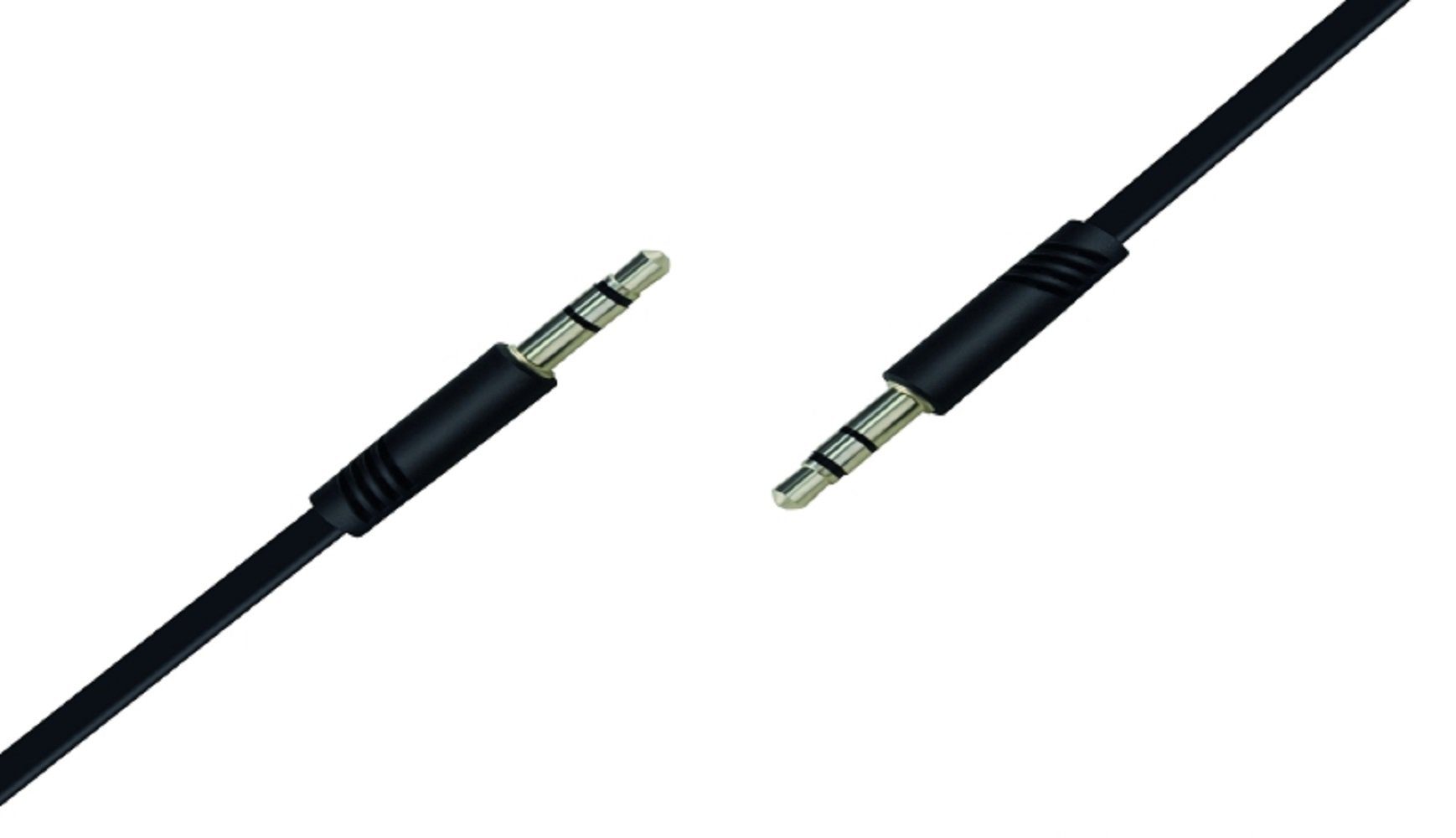 Sunix 1m Aux Kabel 3.5 mm Klinke Eingang Einfach Audio für Lautsprecher  Android Handy Tablet Autoadio PC Anlage Hifi Schwarz Audio-Adapter