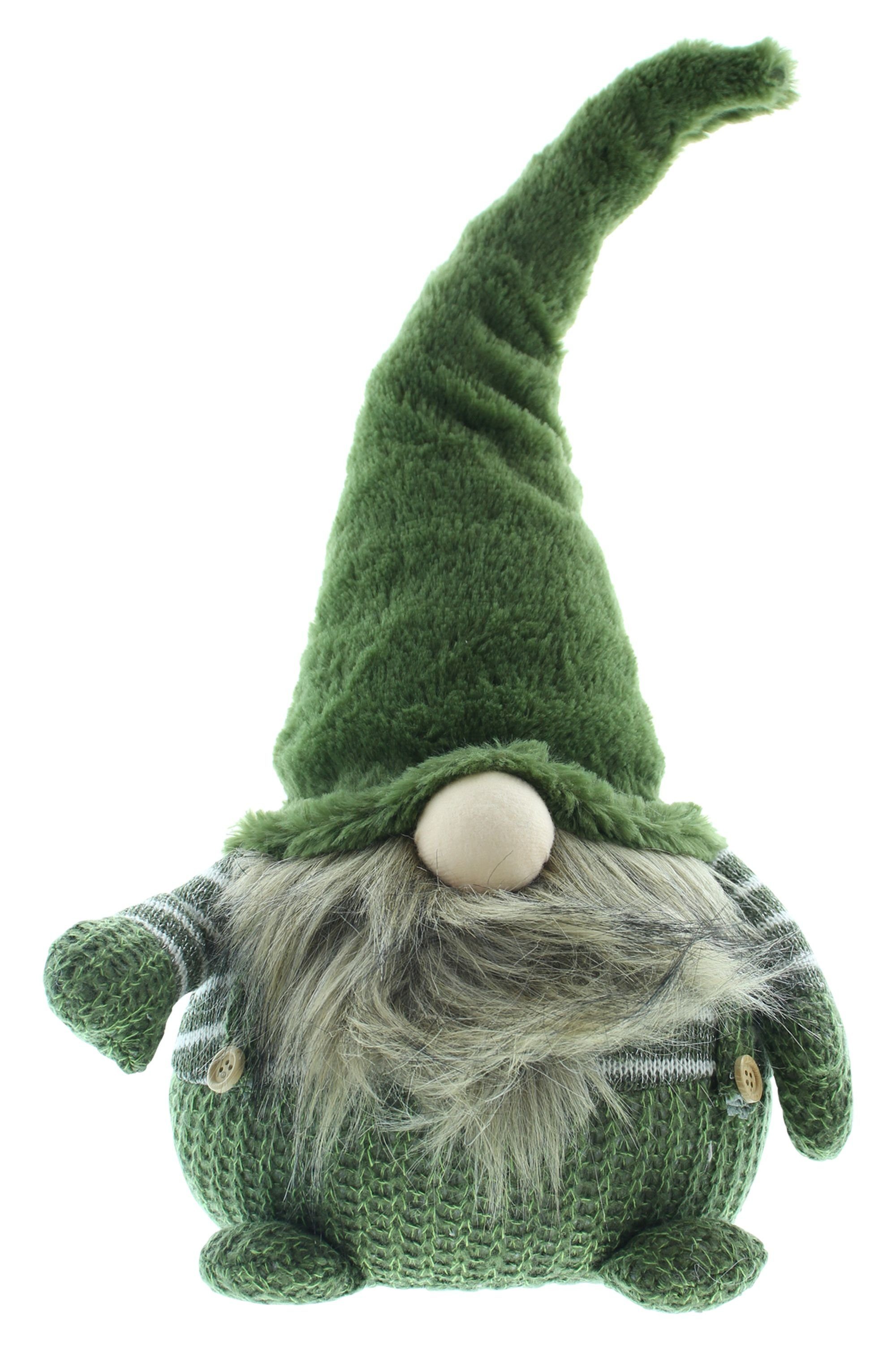 grün, Dekoleidenschaft Wichtelfigur, (1 50 Wichtel cm mit Weihnachtswichtel, Batterie-betrieben, LED-Beleuchtung, St), in Dekowichtel, Dekofigur hoch,