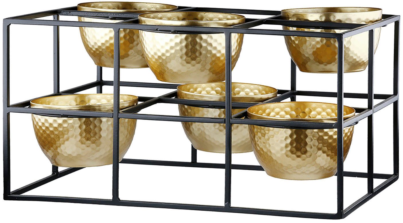 Casablanca by Gilde Teelichthalter 6er Teelichtleuchter Frame, H.14 cm (1 St)