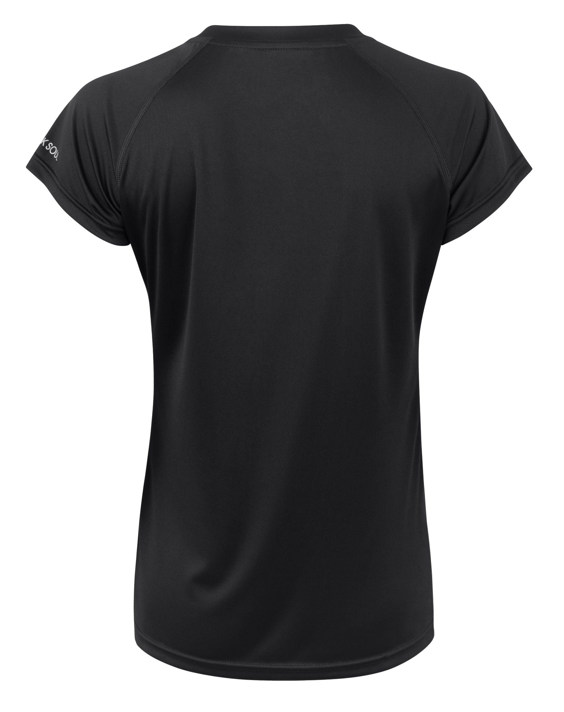 Quick aus - Dry Sport Stark Shirt Schnelltrocknend Material Soul® Sporttop Schwarz