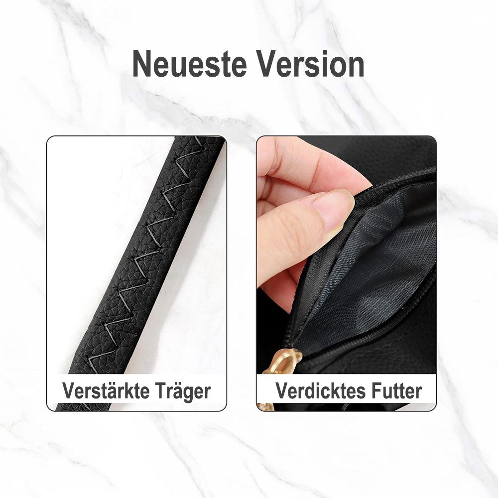 Zaewry Umhängetasche Handytasche mit abnehmbaren Umhängeriemen,Handytasche, für Einkaufen, Dating und Spaziergänge,Münztasche, Kreditkartenetui