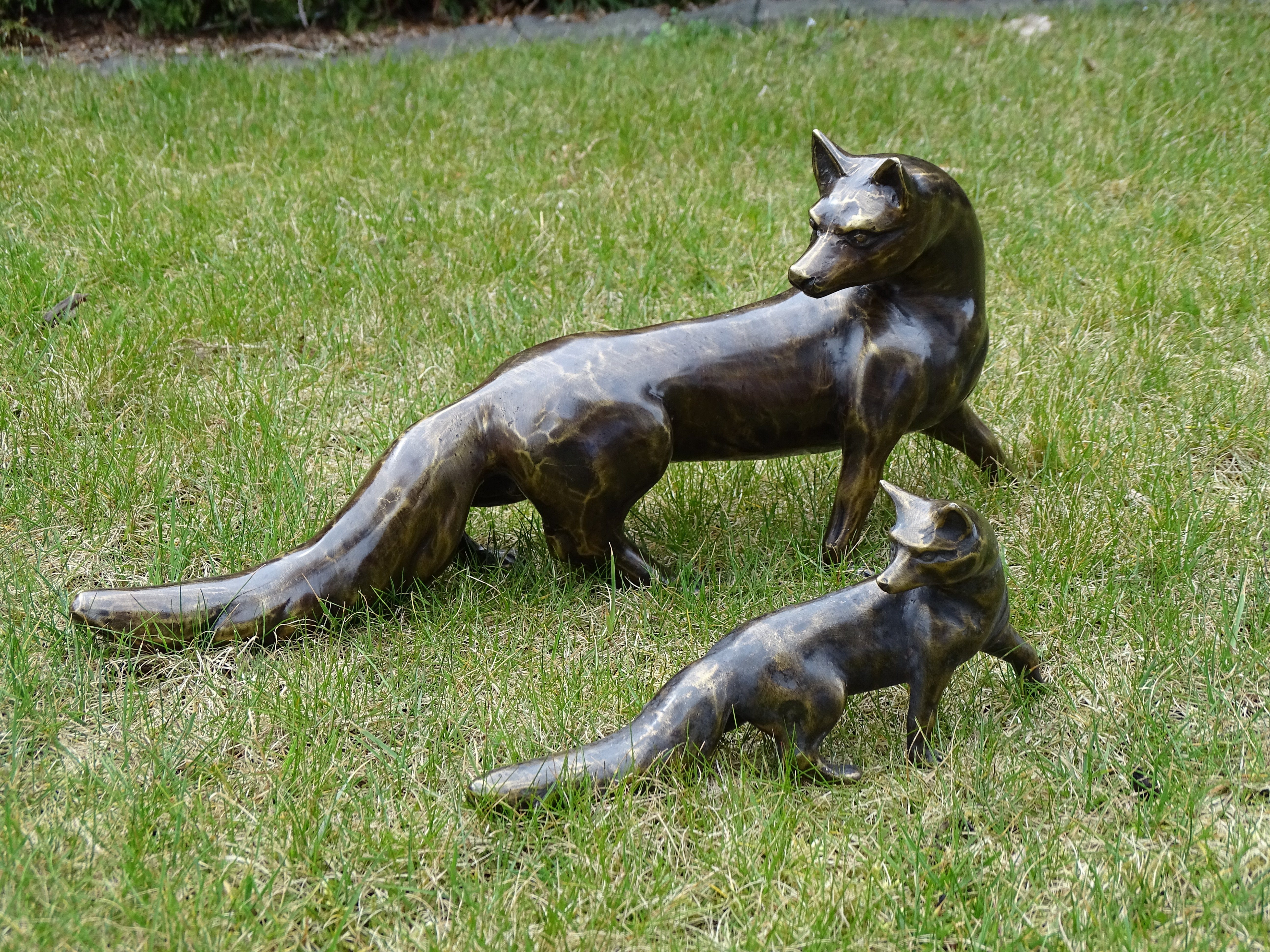 Fuchs IDYL Bronze-Skulptur Dekofigur IDYL