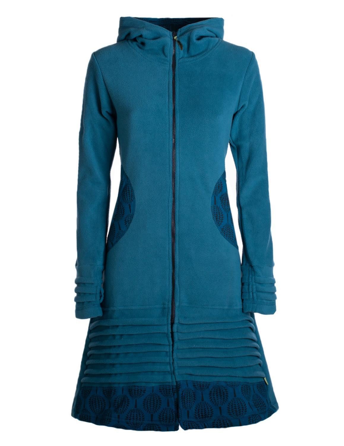Vishes Kapuzenfleecejacke Damen Kapuzenjacke lang Fleece günstig online kaufen