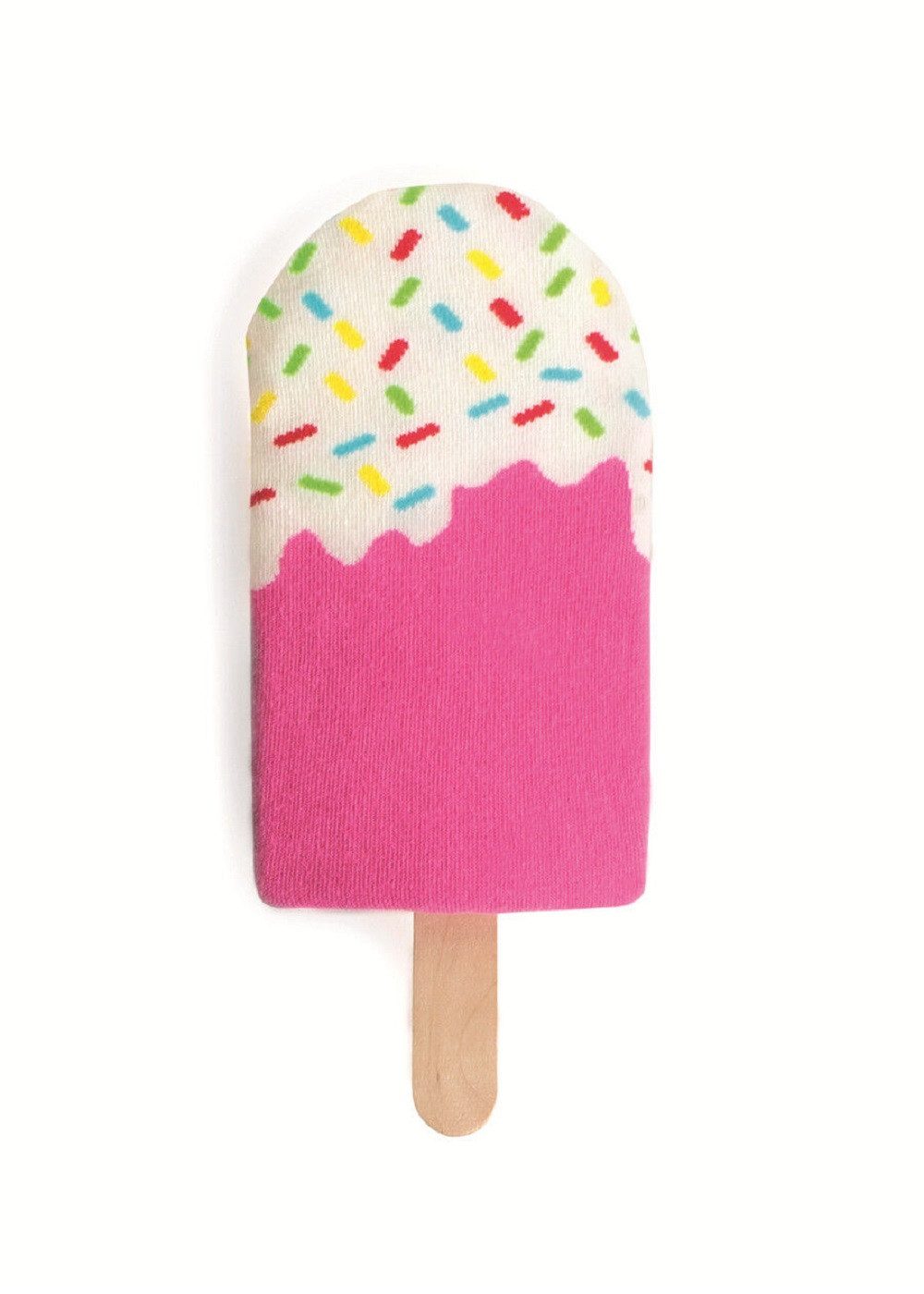 DOIY Socken Icepop Socks (Box, 1-Paar, Strümpfe geformt als Eis mit Holzstiel) Fun Frucht Geschenkidee
