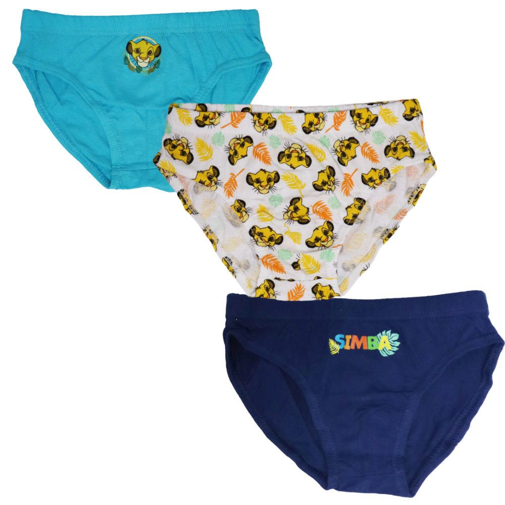 Disney Slip König der Löwen Simba 3er Pack Slips Kinder Mädchen Unterwäsche (3-St) Gr. 98 bis 128, reine Baumwolle
