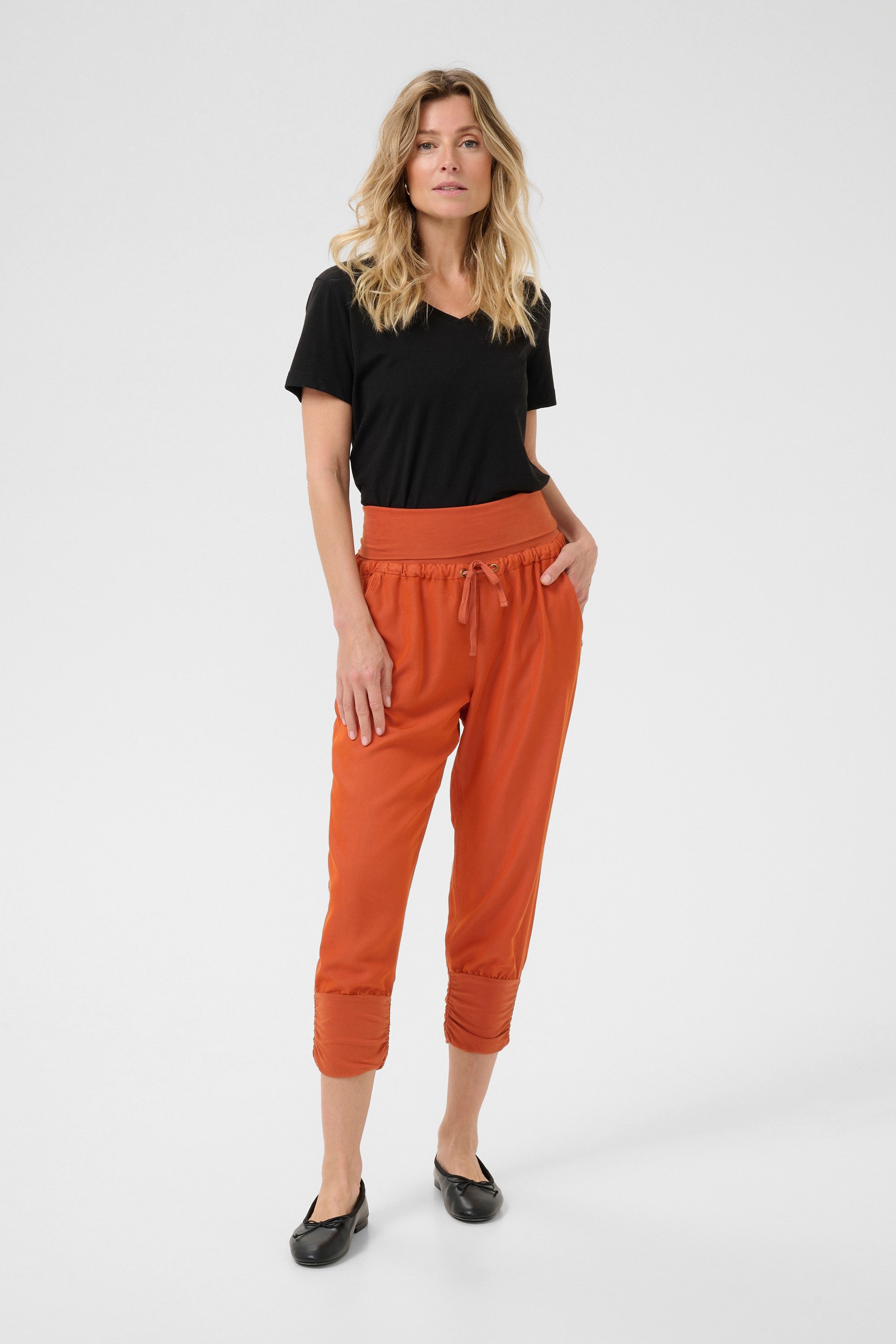Cream Stoffhose Casual Hose CRLinee