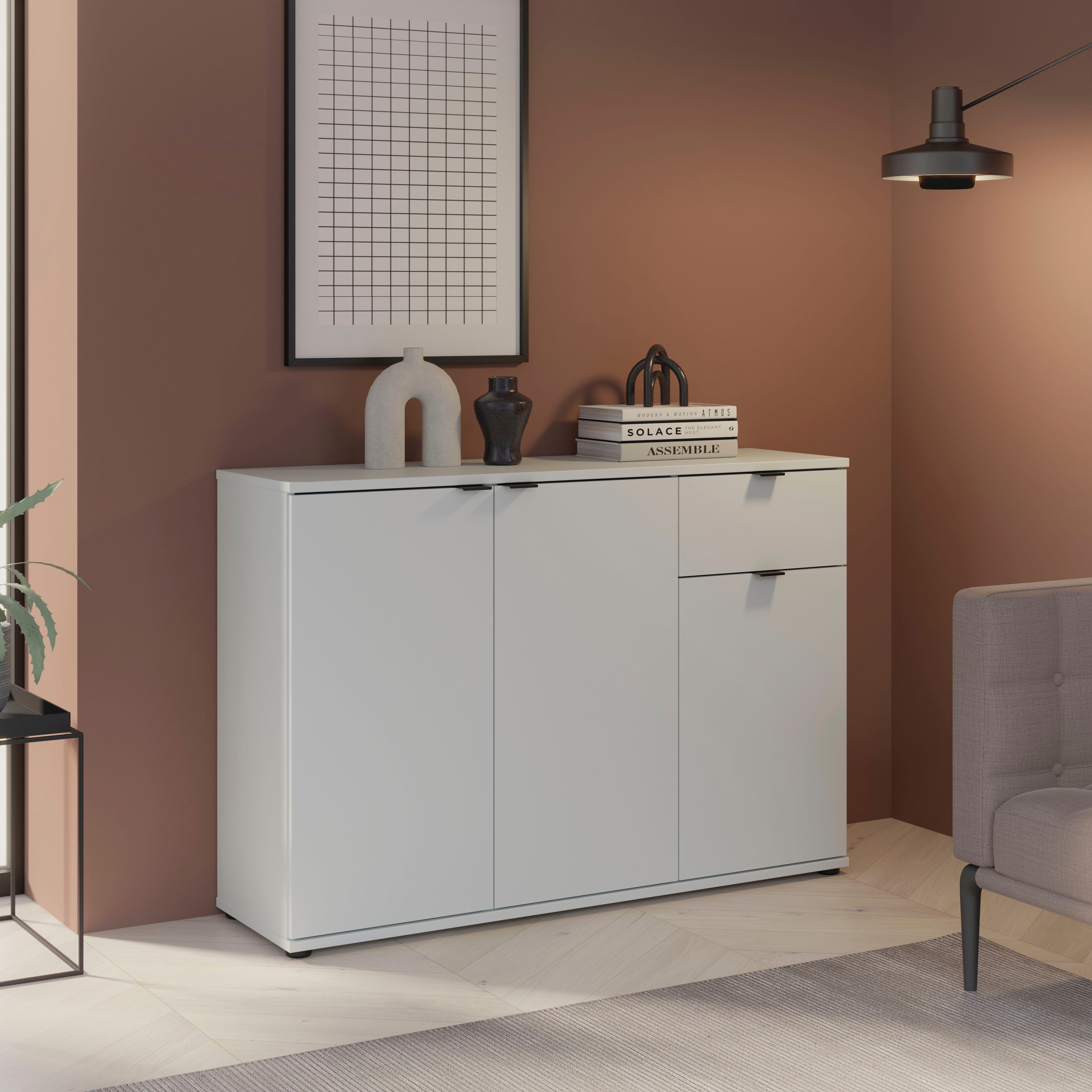 FORTE Sideboard "Ganymede" Sideboard, Stauraum, Schublade; Metallgriffe, 4 günstig online kaufen