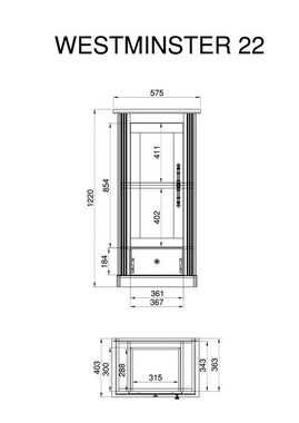 Home affaire Wohnwand Westminster, (Set, 3-St), im romantischen Landhausstil, exclusiv by Otto