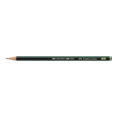 Faber-Castell Bleistift 9000, HB (mittelweich), Sechskant ohne Radierer