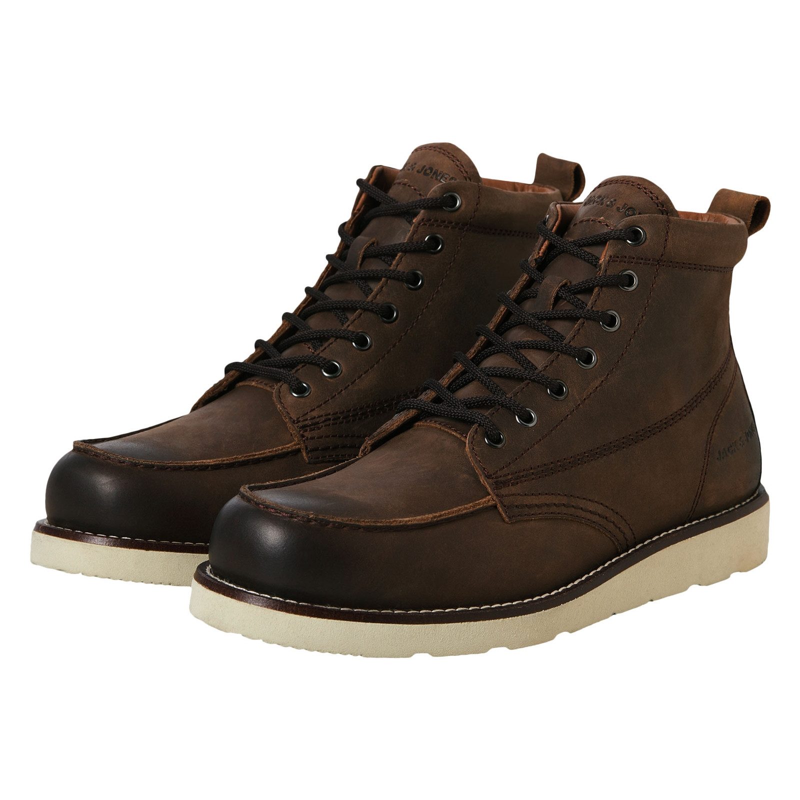 Jack & Jones Lederboots JFWTORONTO Leather Boot Schnürboots mit herausnehmb günstig online kaufen