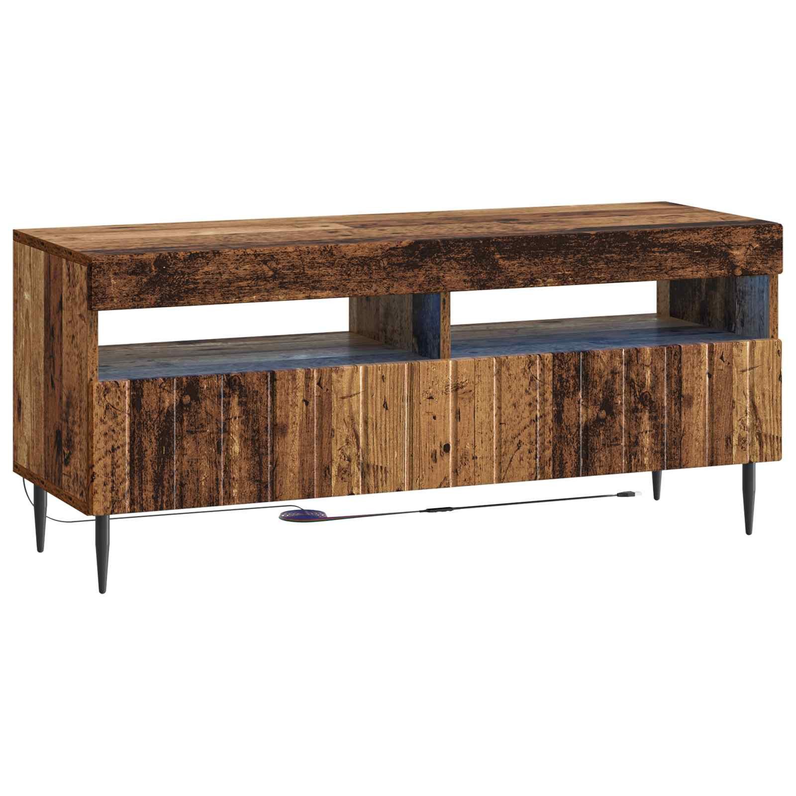 vidaXL TV-Schrank LED-TV-Schrank Altholz Holzwerkstoff