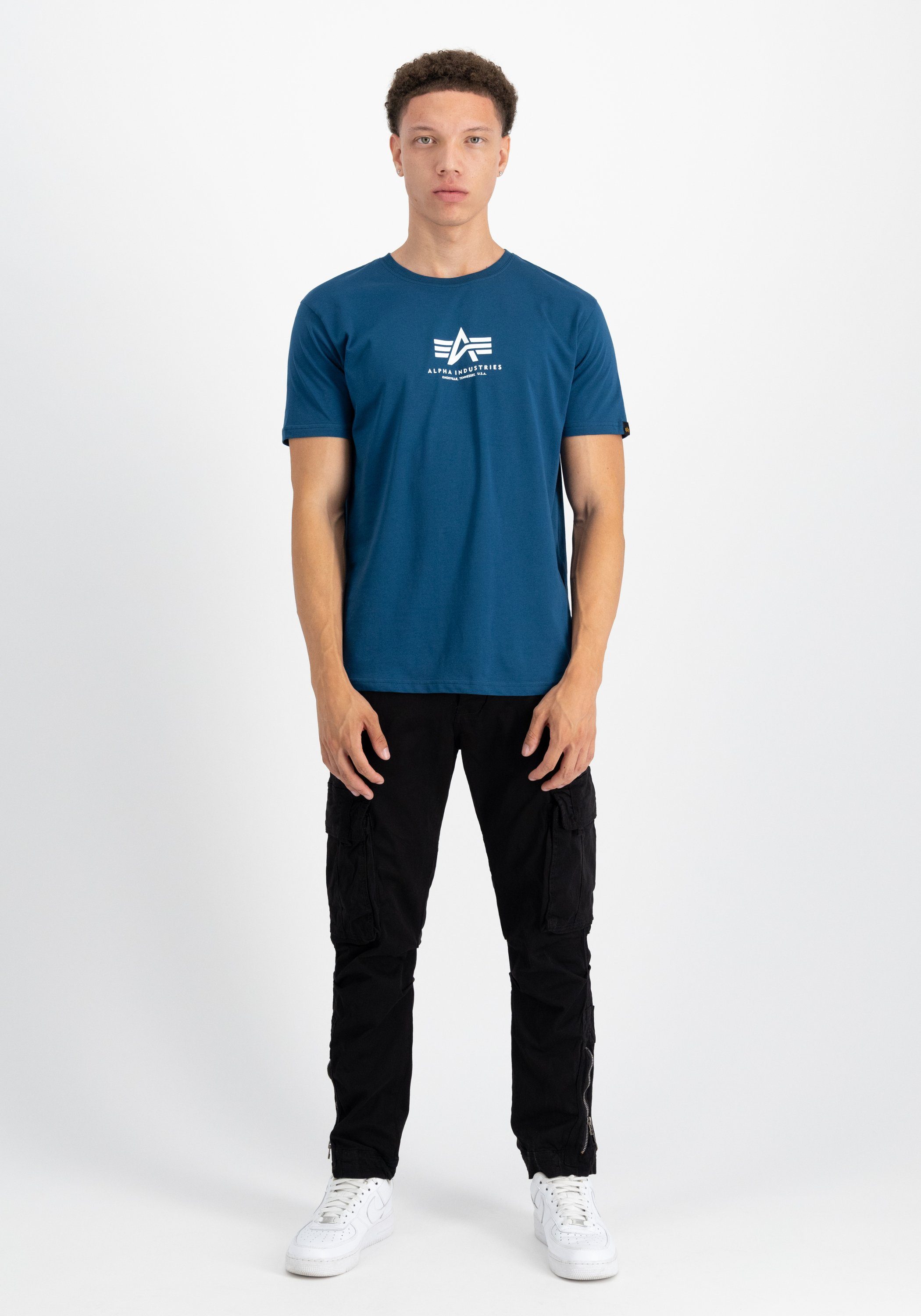 naval blue Alpha T-Shirts ML - T Industries T-Shirt Alpha Industries Men Basic