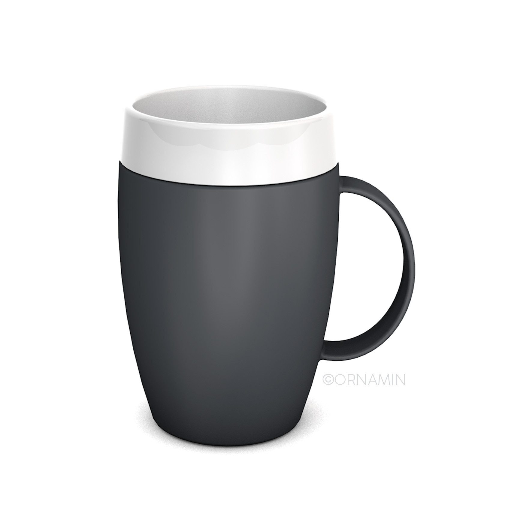 Ornamin Schnabelbecher Becher mit Trink-Trick mit Schnabelaufsatz/Trinkaufsatz, 2-tlg., Kunststoff, Trinkhilfe l Alltagshilfe l Schnabeltasse l Made in Germany
