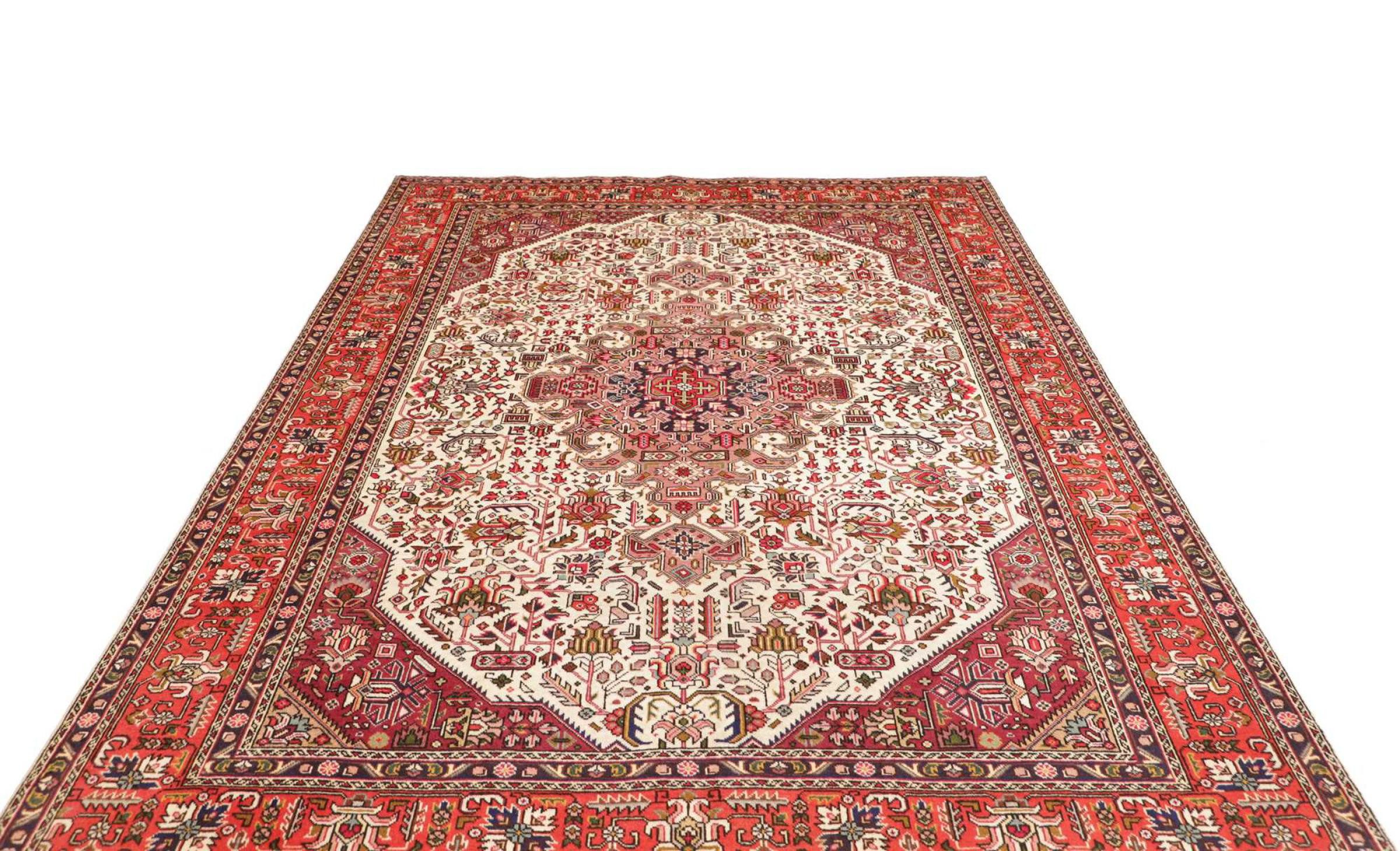 Nain Trading Orientteppich Täbriz 203x299 Handgeknüpfter Orientteppich / Perserteppich, rechteckig, Höhe: 12 mm