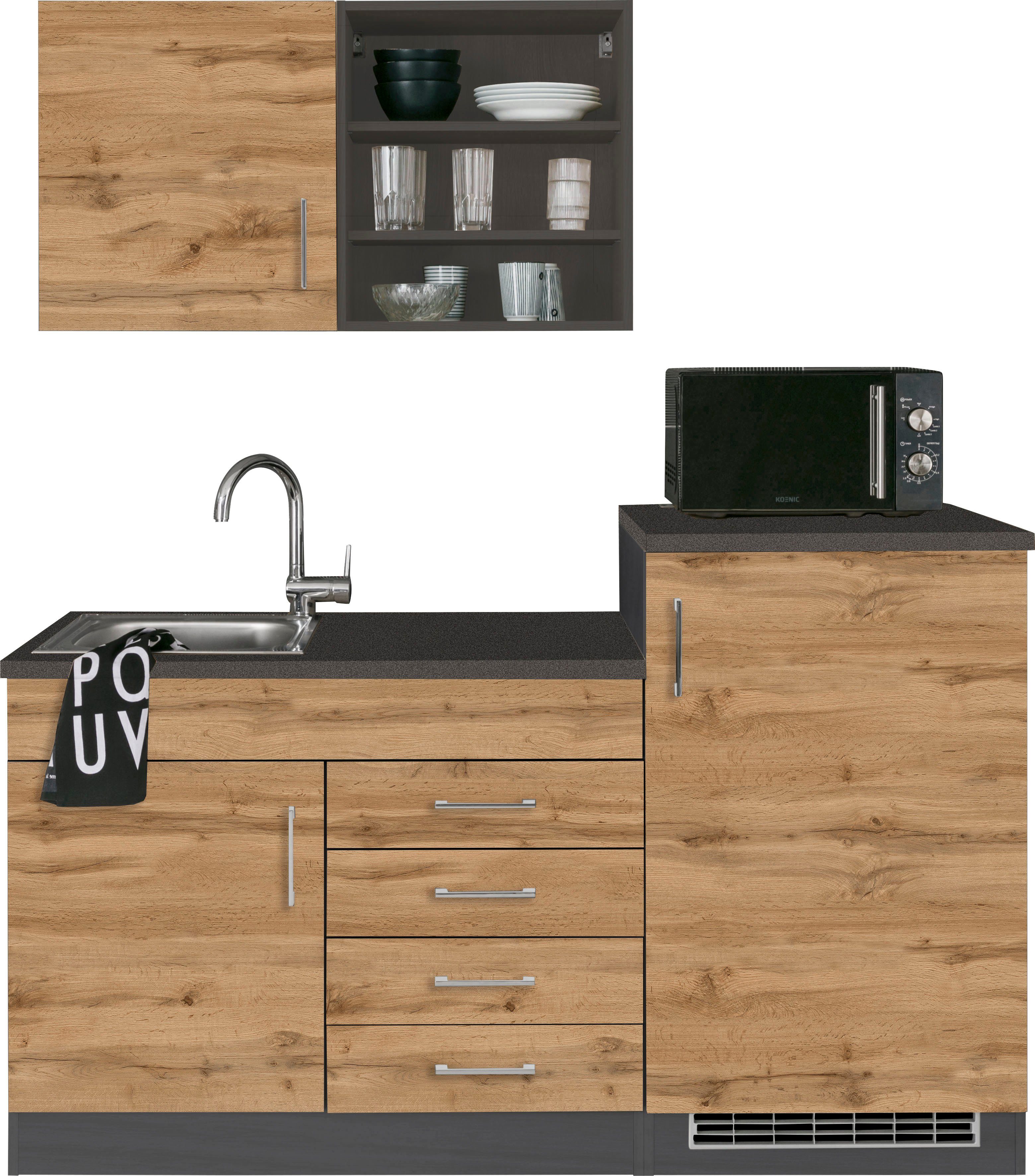 KOCHSTATION Pantryküche KS-Mali, Breite 160 cm, mit E-Geräten günstig online kaufen