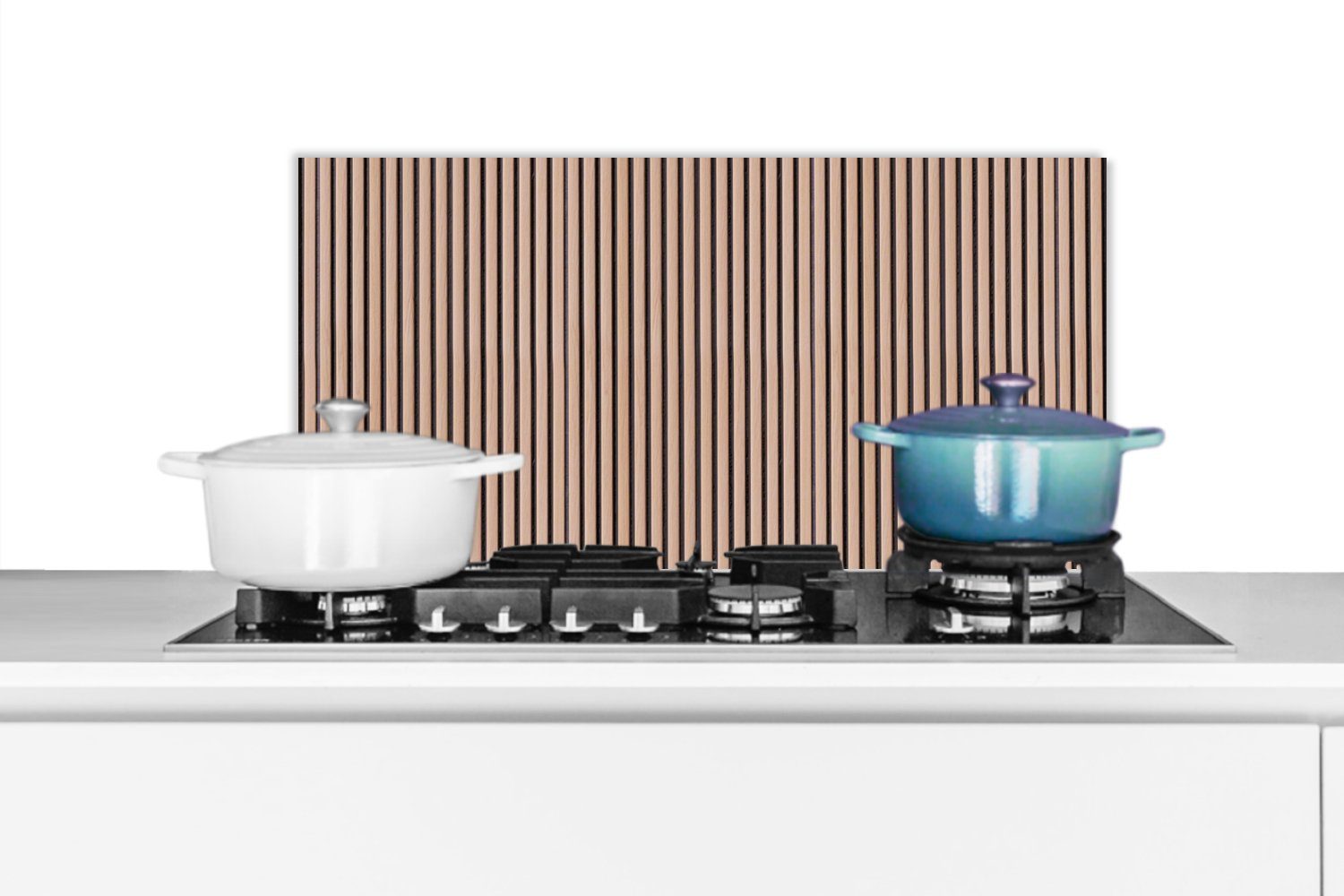 MuchoWow Küchenrückwand Retro - Holz - Regal - Natürlich, (1-tlg), Spritzsc günstig online kaufen