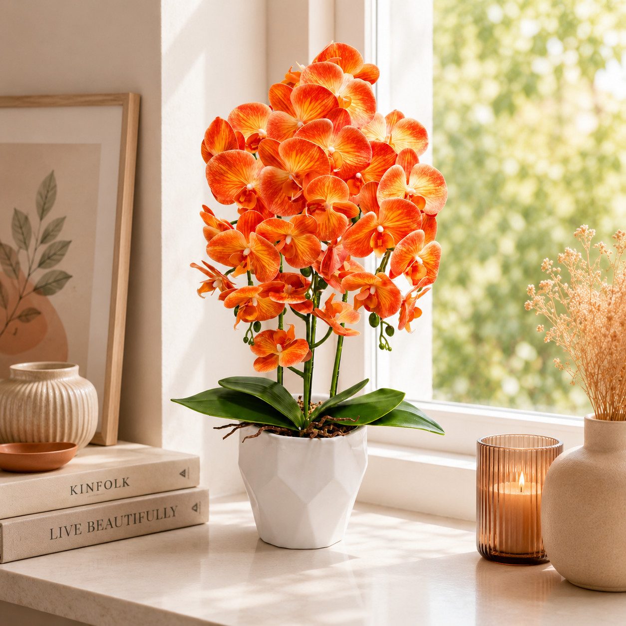 Kunstorchidee PASCH® Orchidee künstlich wie echt in Hochglanz-Keramiktopf Orchidee, PASCH, Hochglanz Keramiktopf – Bild 2 von 5