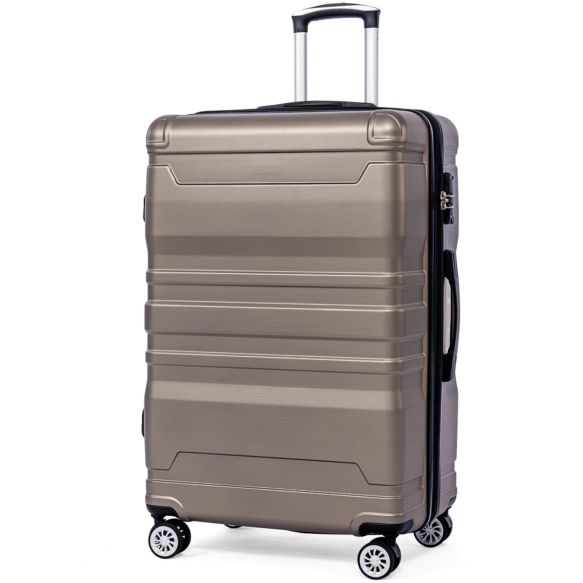 GLIESE Koffer mit TSA-Schloss und Universalrad, 41x26x65 cm Gold
