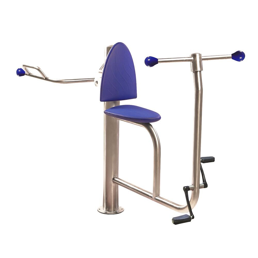 Kraftstation Outdoor-Fitnessgerät Bike & Trapezius - SE, Für Outdoorfitness-Parks, Generationenspielplätze usw.