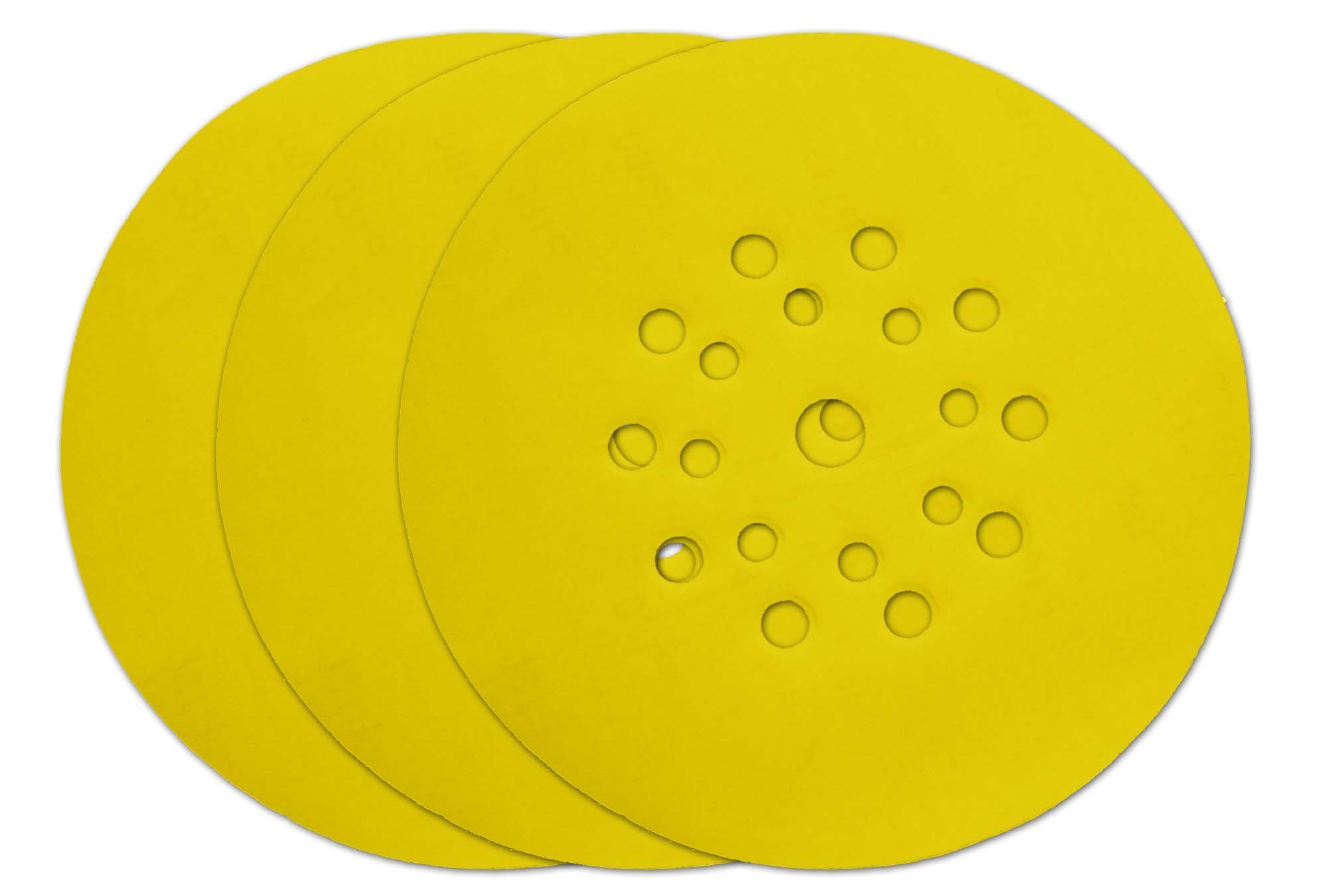 TECMIX Schleifpapier TM Multiloch Klett-Schleifpapier P120 (25 Stk), (Packung, 25 St., 25 Scheiben je Packung), perforiert P120
