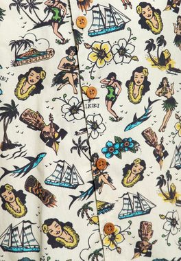 KingKerosin Kurzarmhemd im hawaiianischem Allover-Print