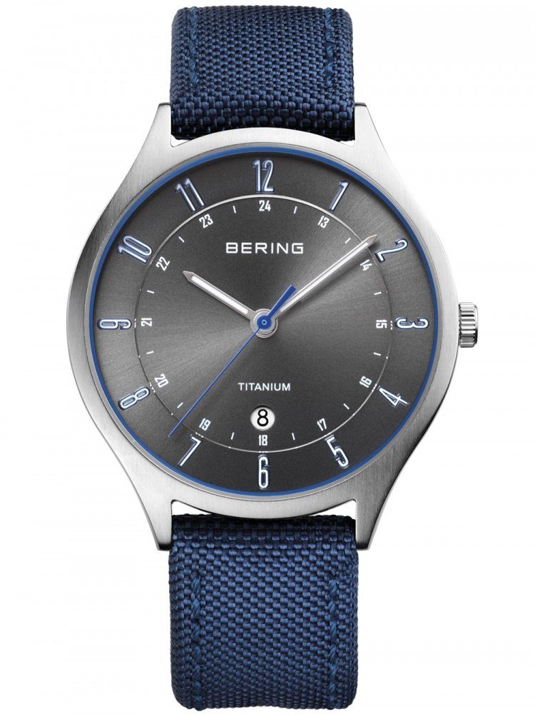 Bering Quarzuhr Bering 11739-873 Titanium Herren 39mm 5ATM, Sekunde